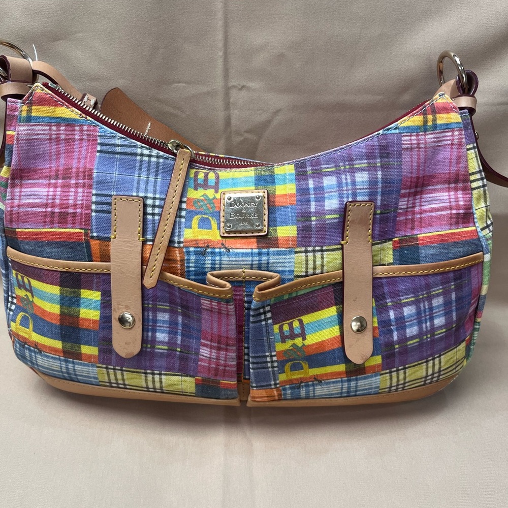 Dooney & Bourke Vibrant Plaid Hobo Bag